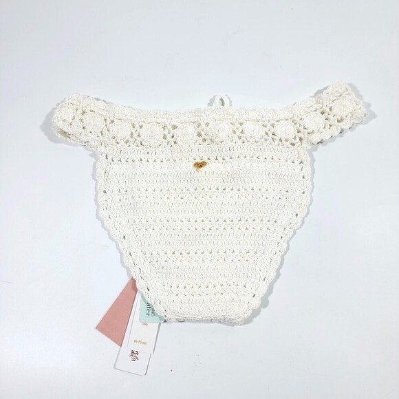 NWT PQ Swim Rainbow Romance Crochet Bikini Top & Lux Crochet Full Bottom Set - Picture 8 of 12